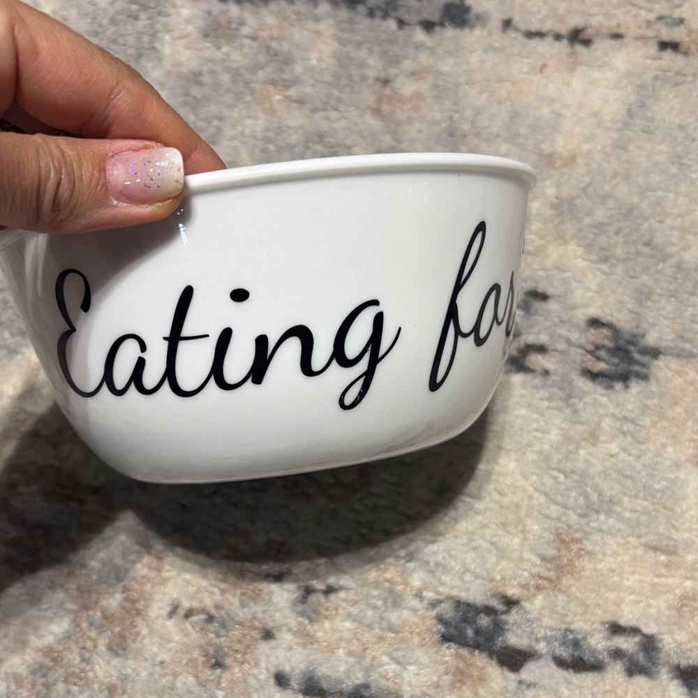 EATING FOR TWO Maternity Corelle White Bowl